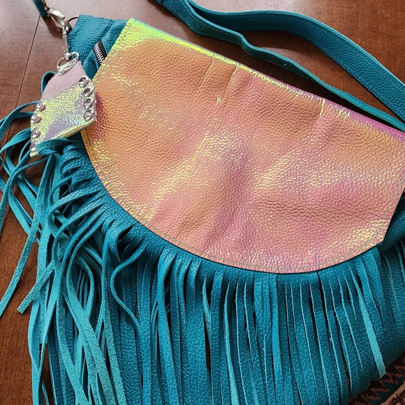 Iridescent Fringe Crossbody Bag - Picture 3 of 6